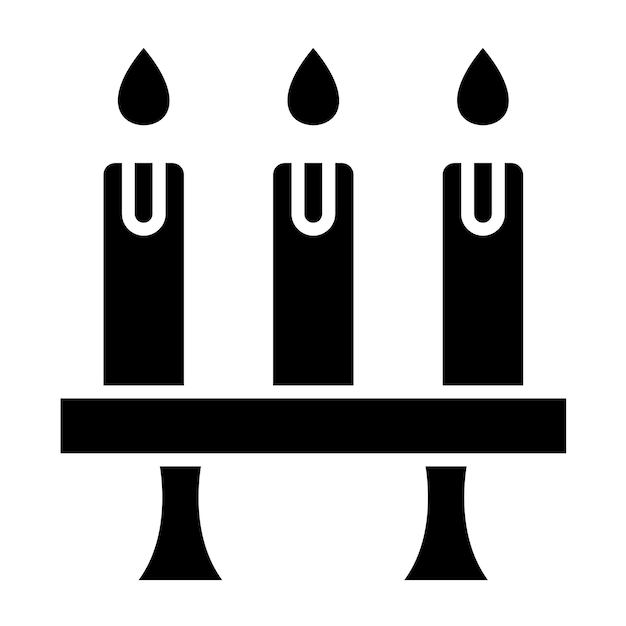 Estilo del icono de las velas de diseño vectorial