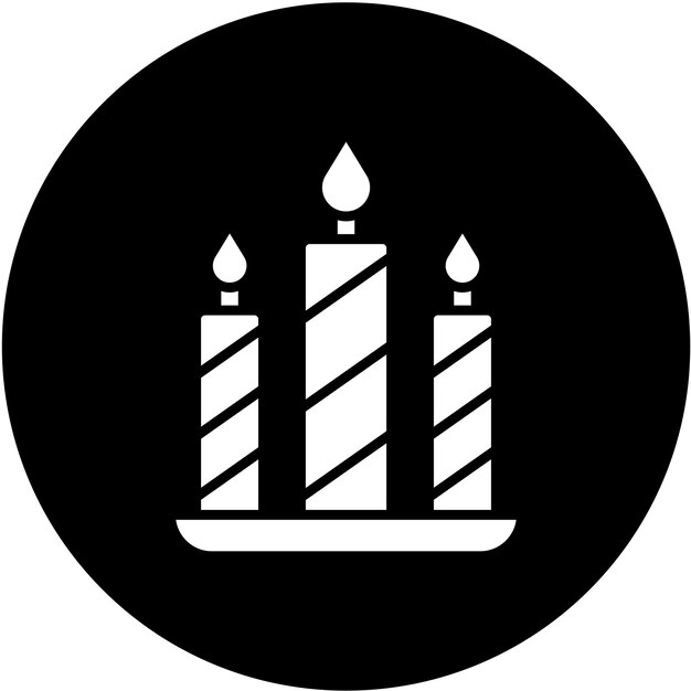 Estilo del icono de las velas de diseño vectorial