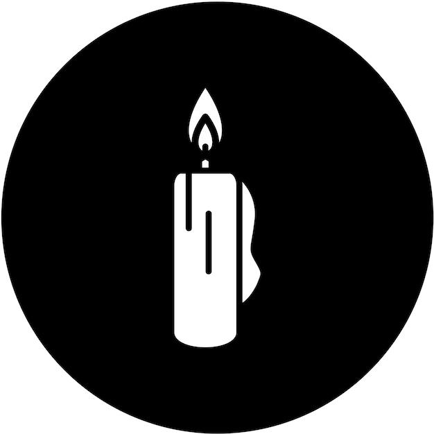 Estilo del icono de las velas de diseño vectorial