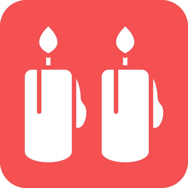 Estilo del icono de las velas
