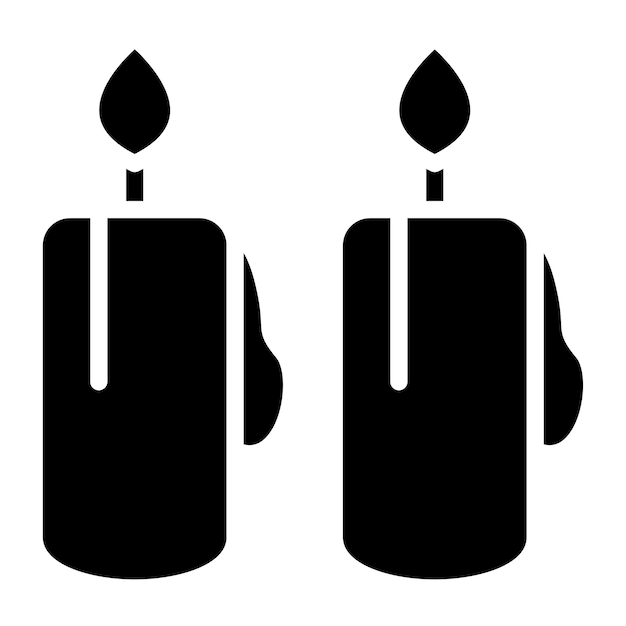 Estilo del icono de las velas