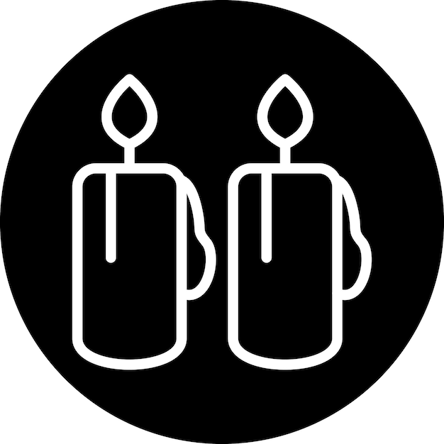 Estilo del icono de las velas