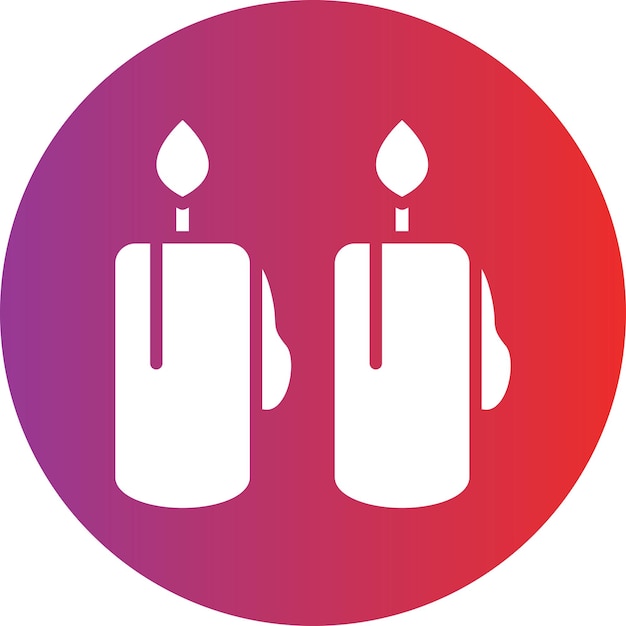 Estilo del icono de las velas