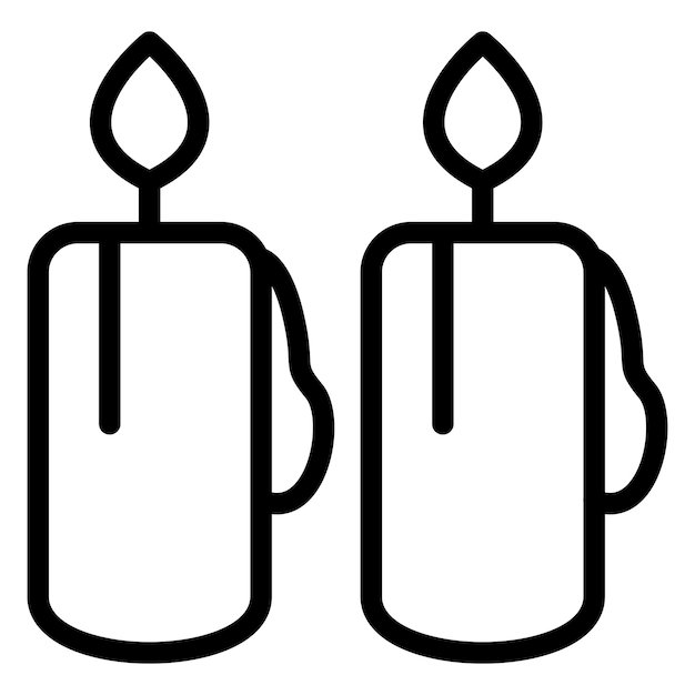 Estilo del icono de las velas