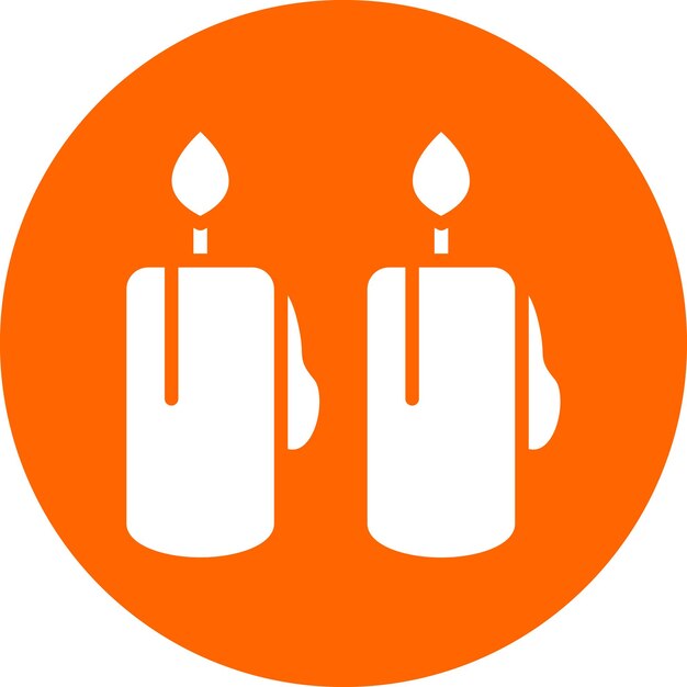 Estilo del icono de las velas