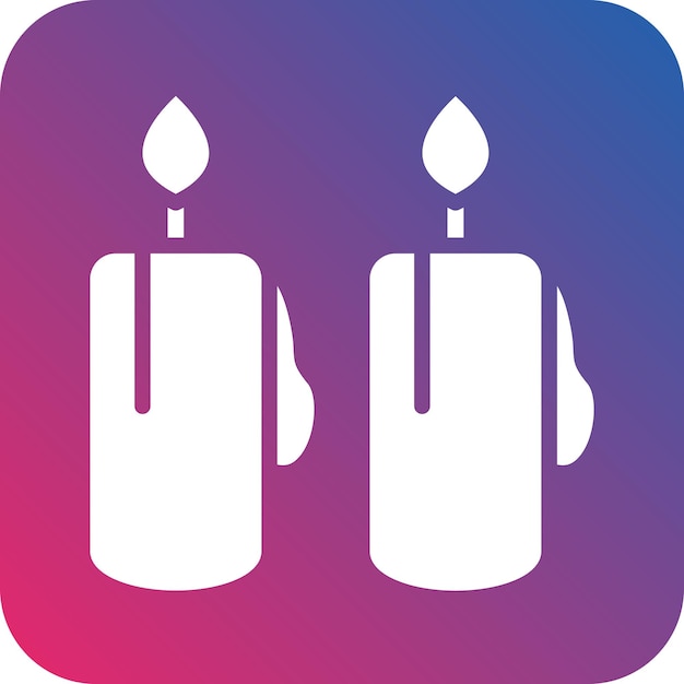 Estilo del icono de las velas