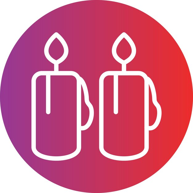 Estilo del icono de las velas