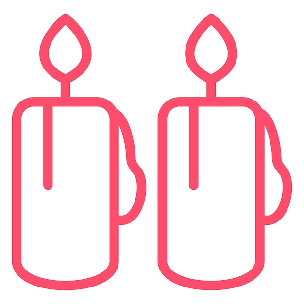 Estilo del icono de las velas