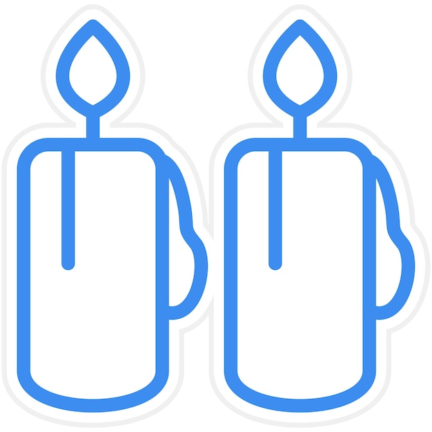 Estilo del icono de las velas