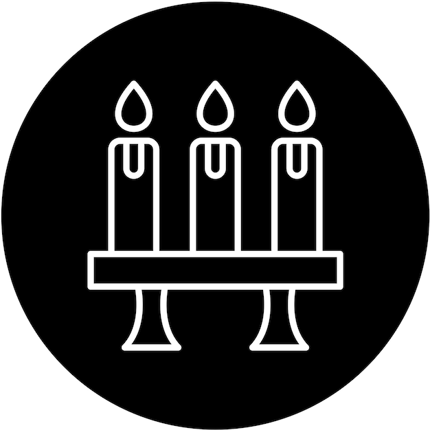 Estilo del icono de las velas
