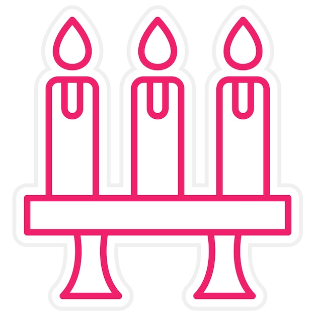 Estilo del icono de las velas