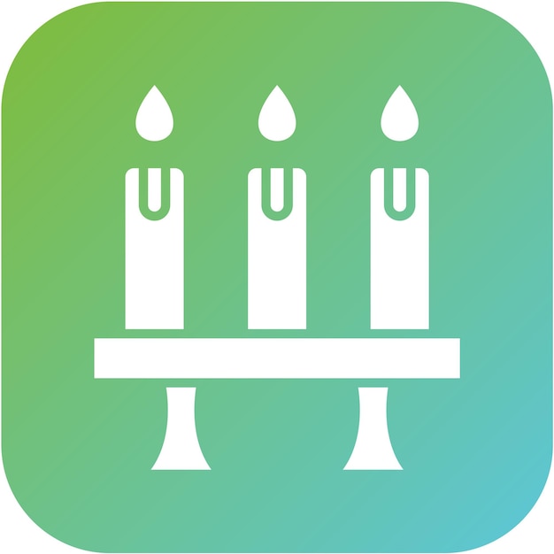 Estilo del icono de las velas
