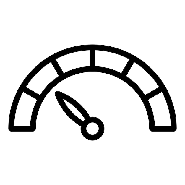 Estilo del icono del velocímetro de diseño vectorial