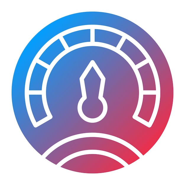 Estilo del icono del velocímetro de diseño vectorial