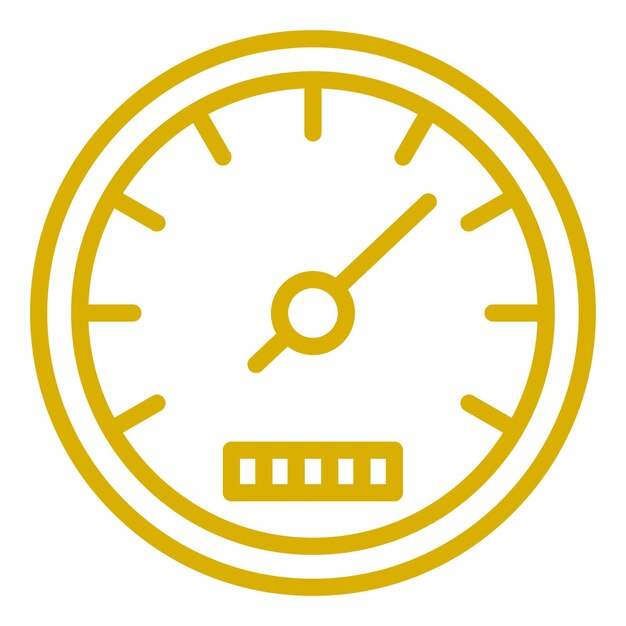Estilo del icono del velocímetro de diseño vectorial