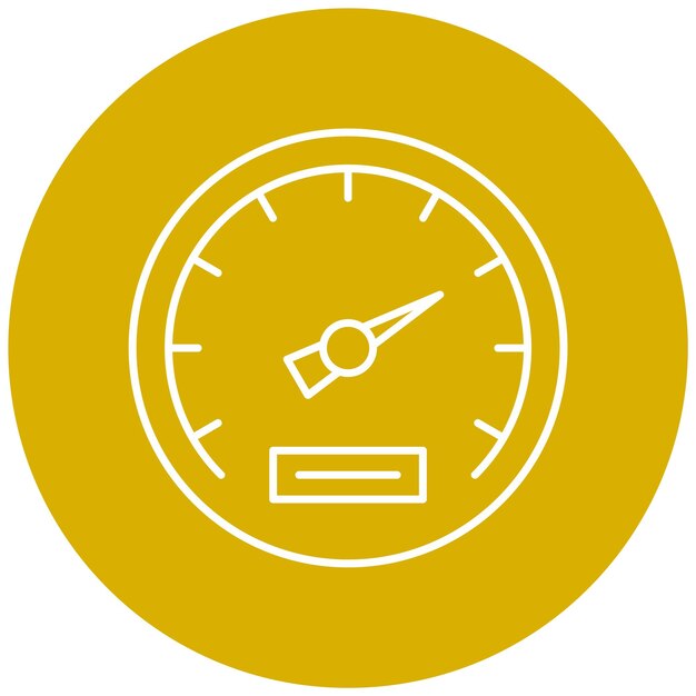 Estilo del icono del velocímetro de diseño vectorial