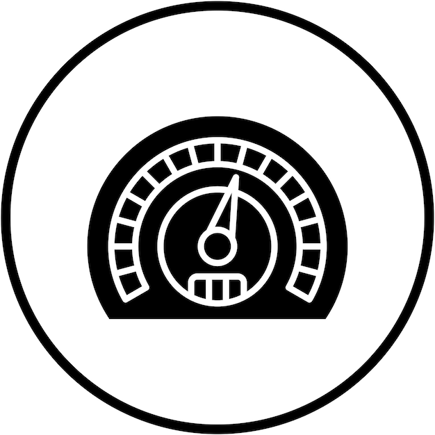 Estilo del icono del velocímetro de diseño vectorial