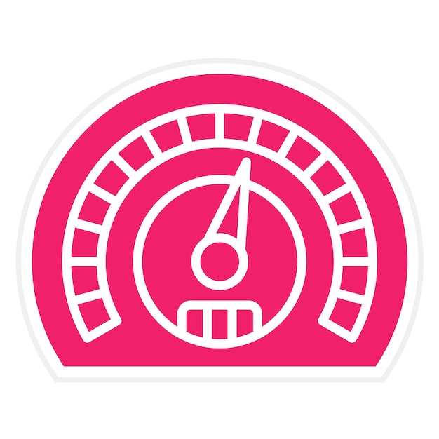 Estilo del icono del velocímetro de diseño vectorial