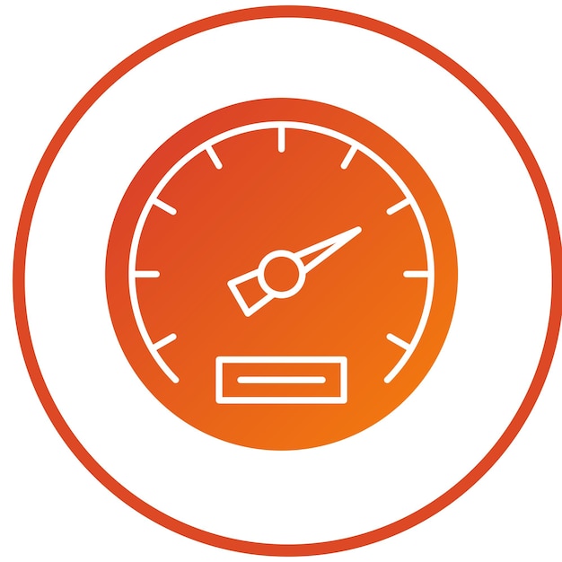 Estilo del icono del velocímetro de diseño vectorial