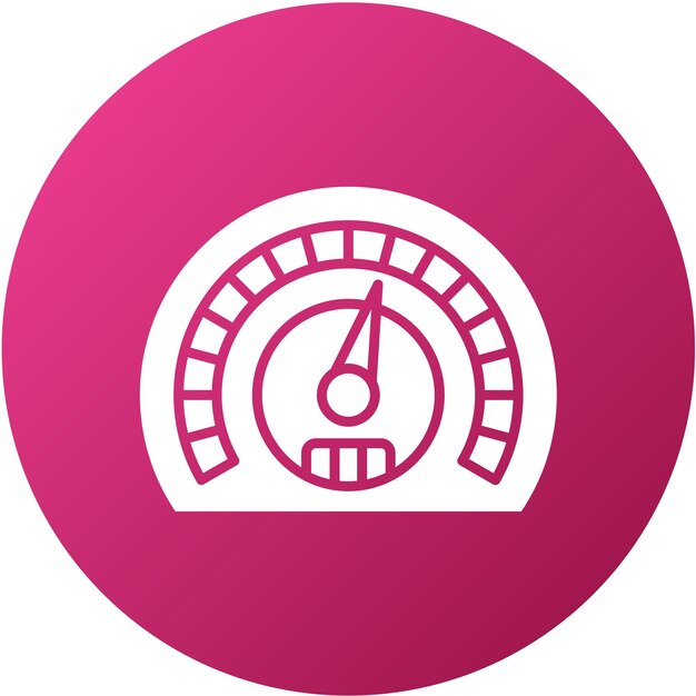 Estilo del icono del velocímetro de diseño vectorial