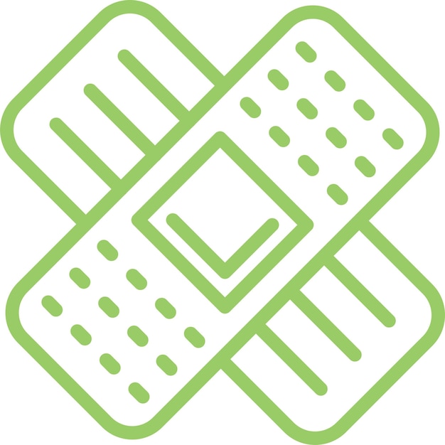 Estilo de icono de vendaje adhesivo de diseño vectorial