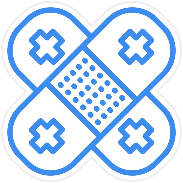 Estilo de icono de vendaje de diseño vectorial