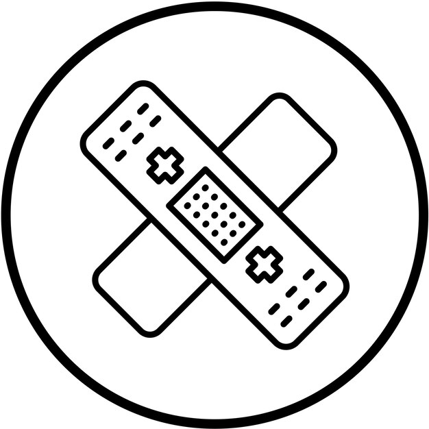 Estilo de icono de vendaje de diseño vectorial