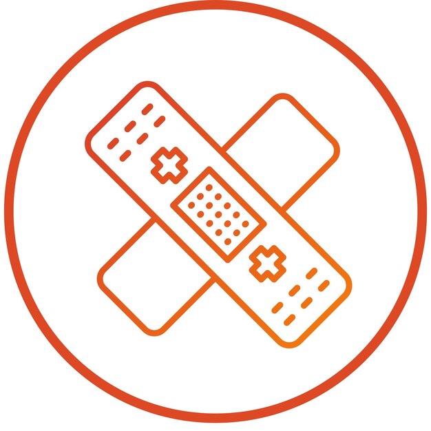 Estilo de icono de vendaje de diseño vectorial