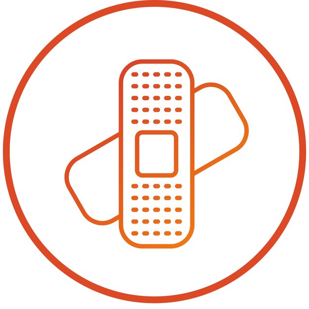 Estilo de icono de vendaje de diseño vectorial