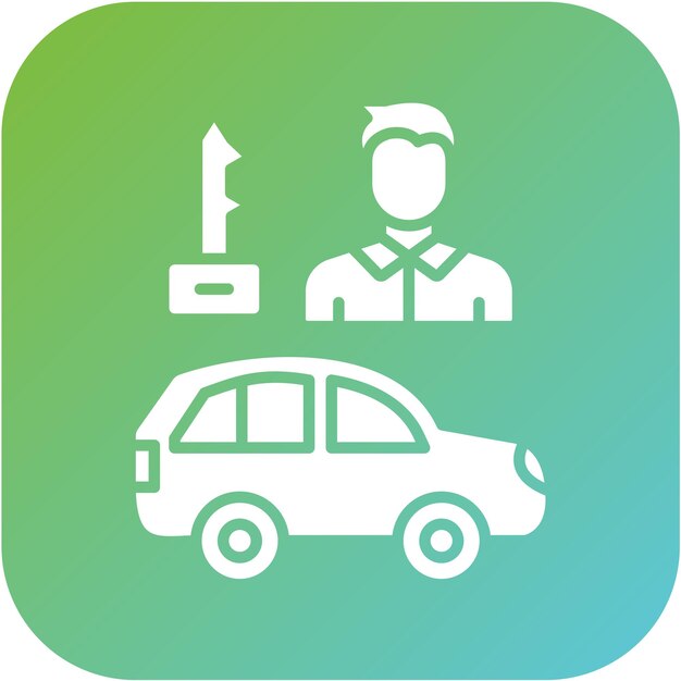 Estilo del icono del vendedor de coches