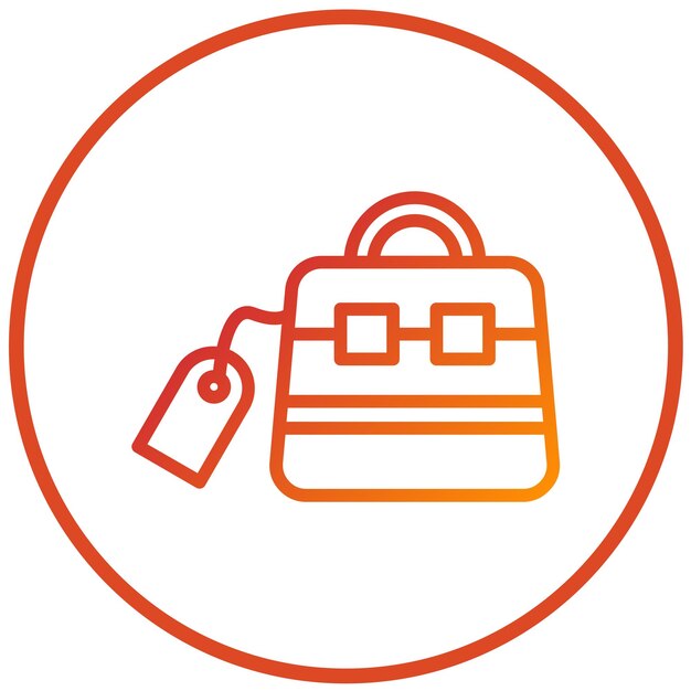 Estilo del icono de venta del bolso de diseño vectorial