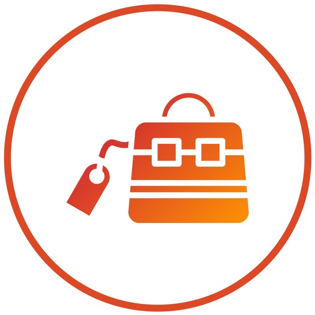 Estilo del icono de venta del bolso de diseño vectorial
