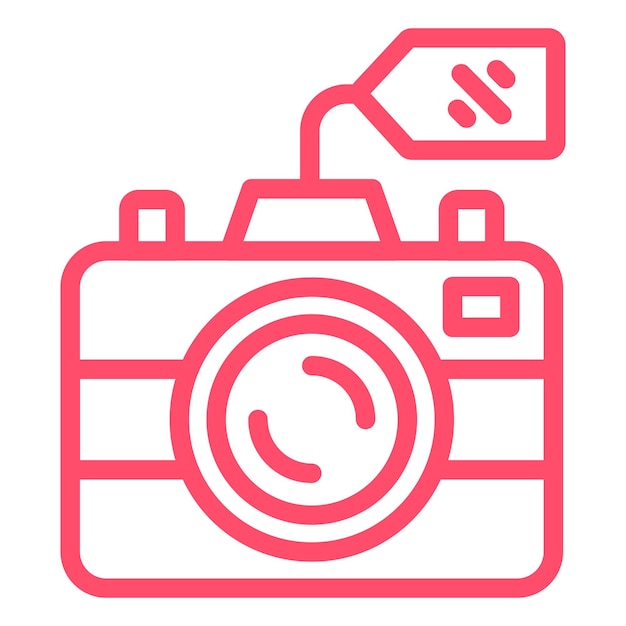 Estilo del icono de venta de la cámara de diseño vectorial