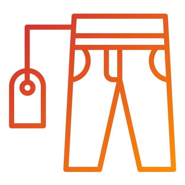 Estilo del icono de venta de pantalones de diseño vectorial