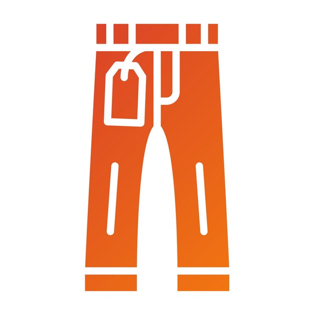 Estilo del icono de venta de pantalones de diseño vectorial