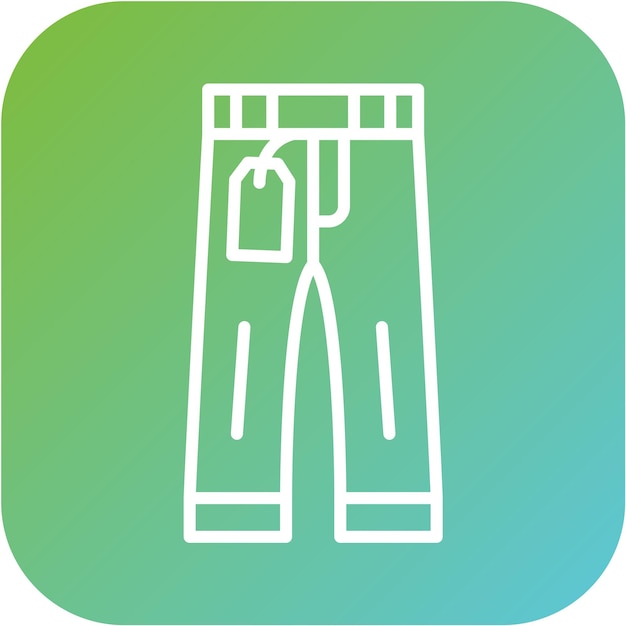 Estilo del icono de venta de pantalones de diseño vectorial