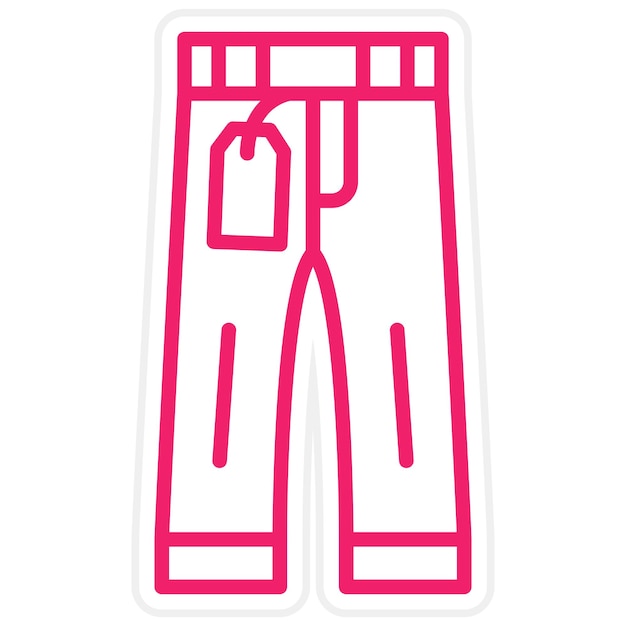 Estilo del icono de venta de pantalones de diseño vectorial
