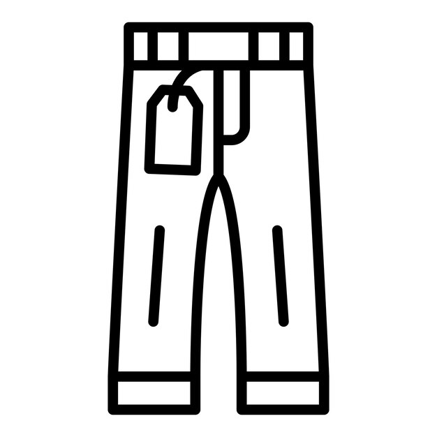 Estilo del icono de venta de pantalones de diseño vectorial