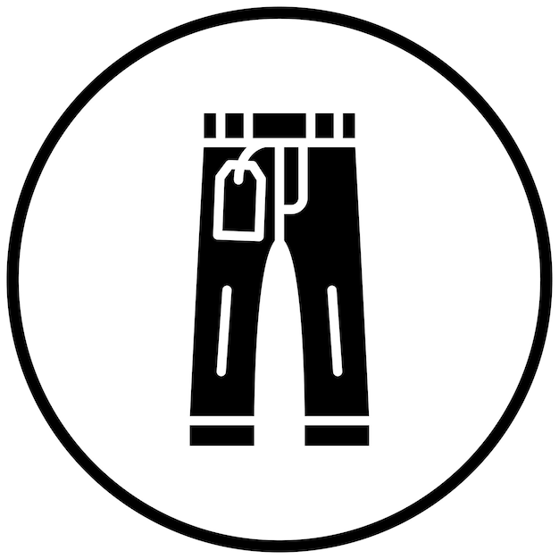 Estilo del icono de venta de pantalones de diseño vectorial