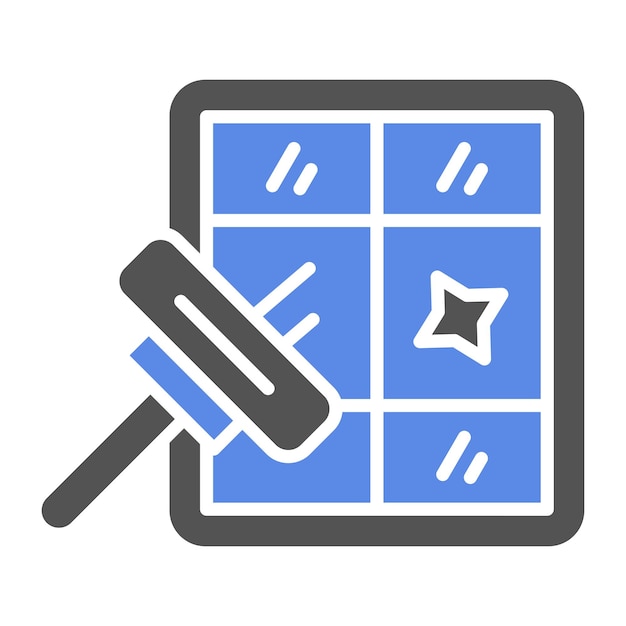 Estilo del icono de la ventana de limpieza de diseño vectorial