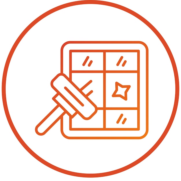 Estilo del icono de la ventana de limpieza de diseño vectorial