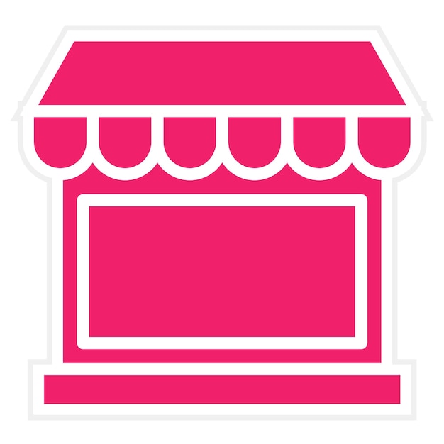 Estilo del icono de la ventana de la tienda de diseño vectorial