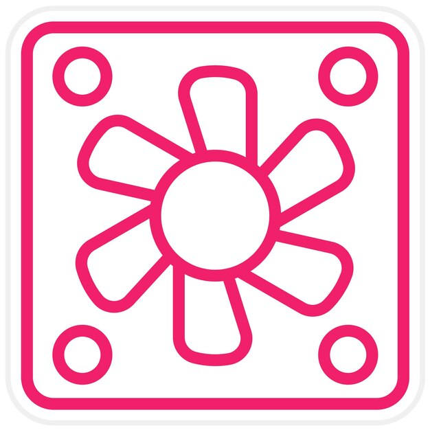 Estilo del icono del ventilador del caso de diseño vectorial
