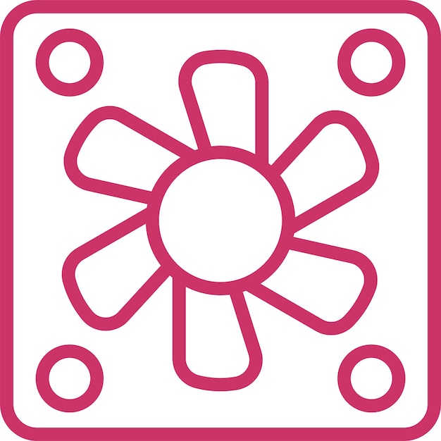 Estilo del icono del ventilador del caso de diseño vectorial