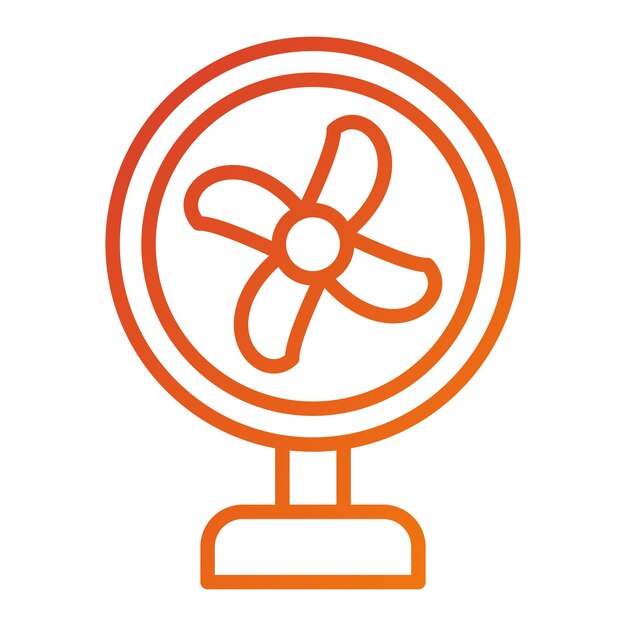 Estilo del icono del ventilador de diseño vectorial