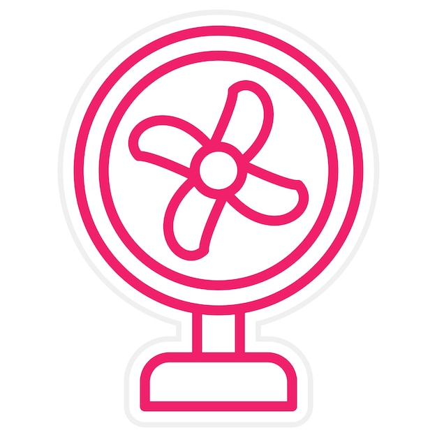 Estilo del icono del ventilador de diseño vectorial