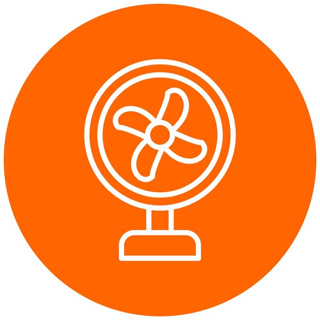 Estilo del icono del ventilador de diseño vectorial