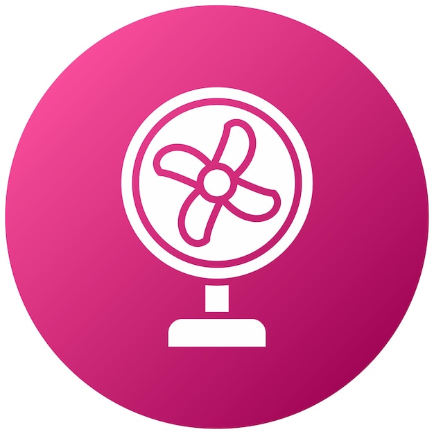Estilo del icono del ventilador de diseño vectorial