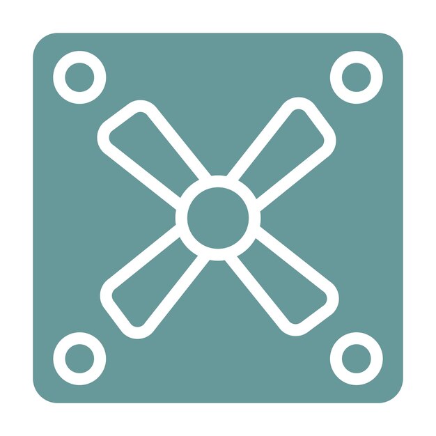 Estilo del icono del ventilador de escape de diseño vectorial