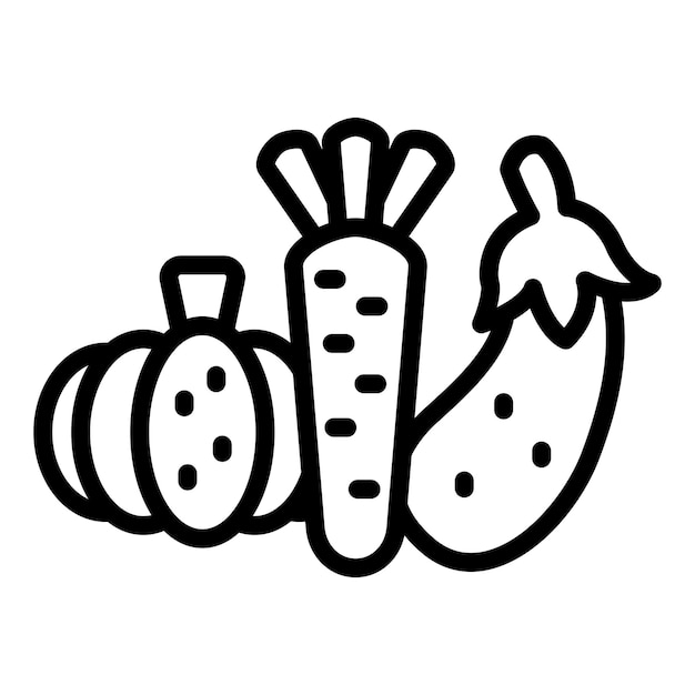Estilo del icono de las verduras